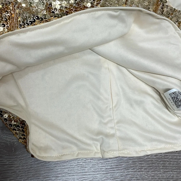 NWOT Shein Gold Sequin Sleeveless Top M - Picture 9 of 11